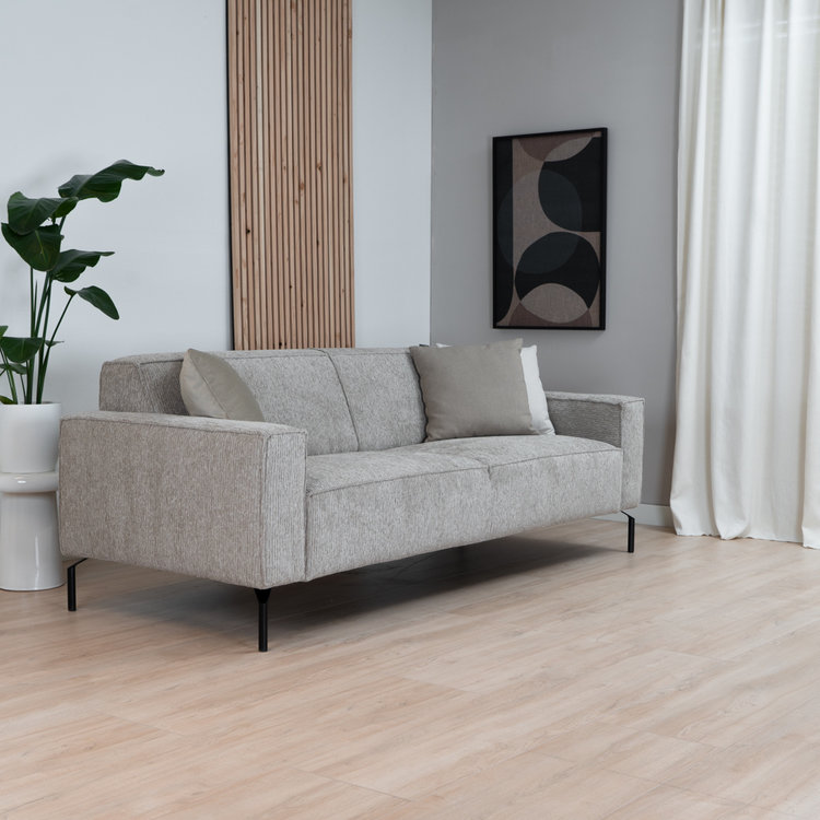 3-zitsbank Kansas ribstof taupe