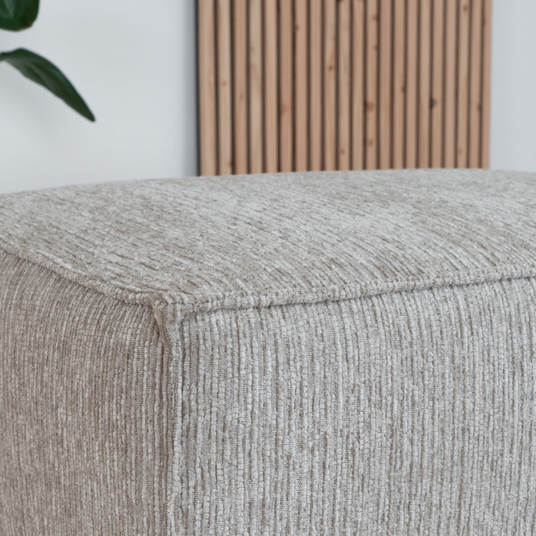 Hocker Kansas ribstof taupe