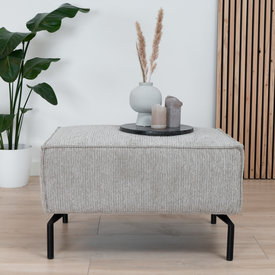 Hocker Kansas ribstof taupe