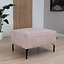 Hocker Kansas stof gemêleerd roze