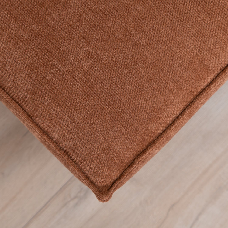 Hocker Kansas stof gemêleerd terracotta