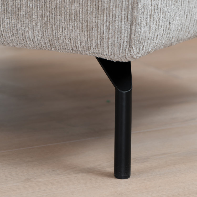 Hocker Kansas ribstof taupe