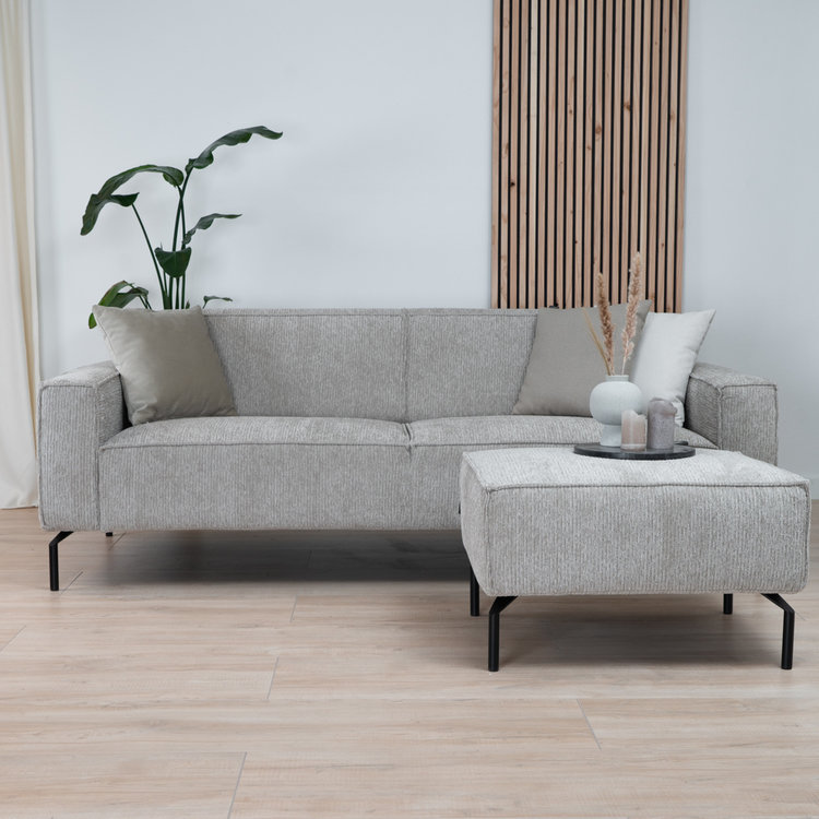 Hocker Kansas ribstof taupe