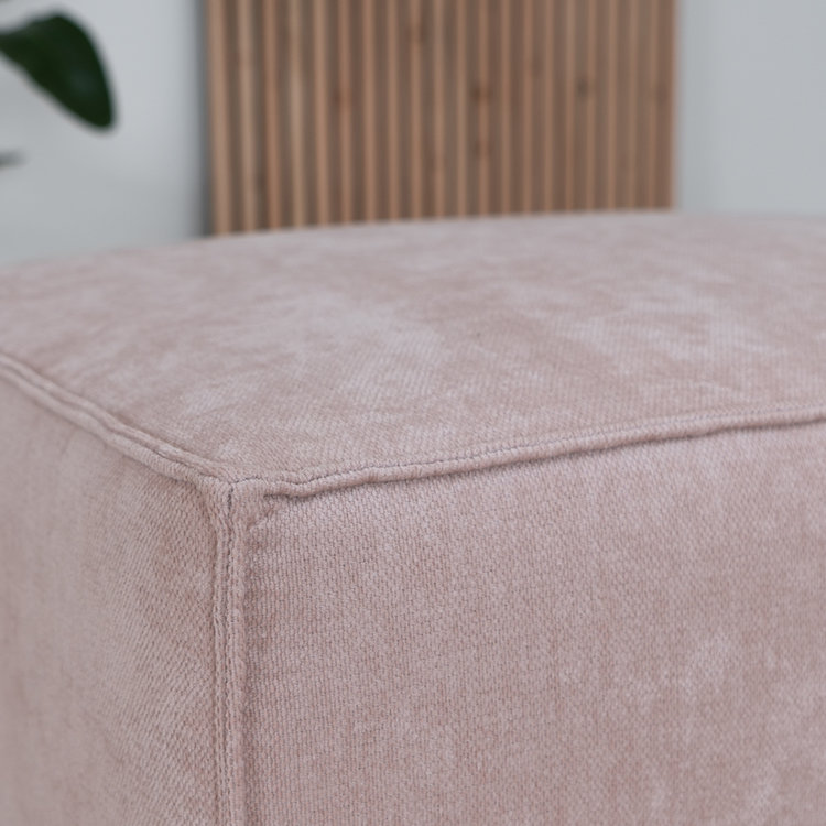 Hocker Kansas stof gemêleerd roze