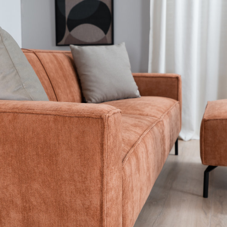 3-zitsbank Kansas stof gemêleerd terracotta