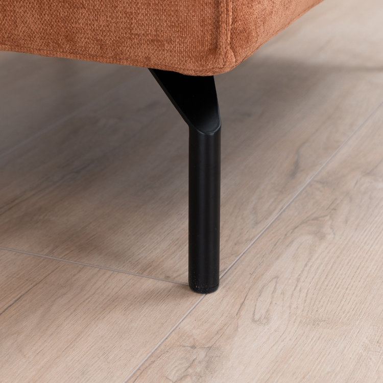 Hocker Kansas stof gemêleerd terracotta