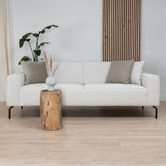 3-zitsbank Kansas stof gemêleerd beige