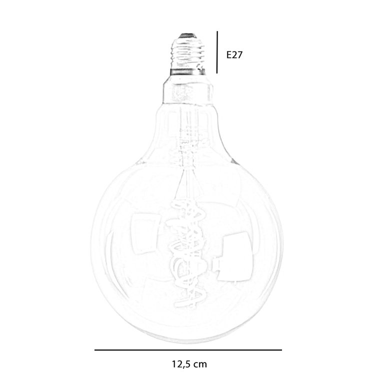 Lichtbron LED bol Ø12,5 cm gold 4W