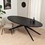 Visgraat eettafel zwart ovaal Ilva PVC 240 x 110 cm