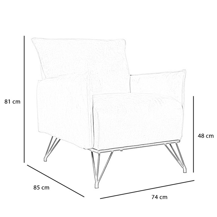 Velvet fauteuil Mika grijs