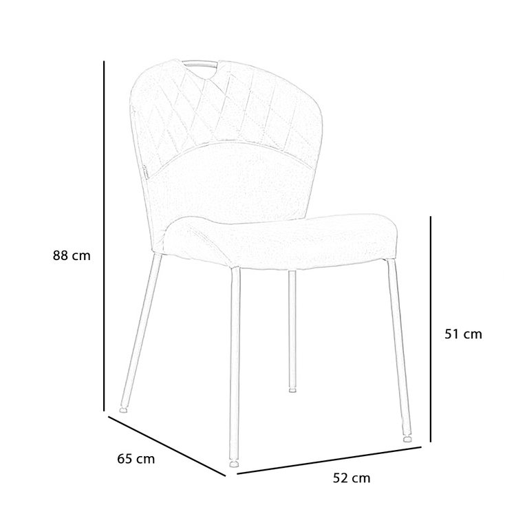 Stapelbare eetkamerstoel Fay eco-leer cognac