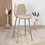 Scandinavische barkruk Jena taupe gerecyclede stof 69 cm