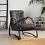 Industriële fauteuil Ivy eco-leer antraciet
