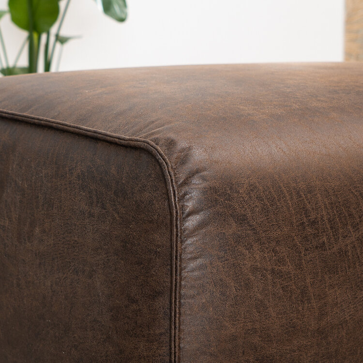 Industriële hocker Vegas eco-leer bruin