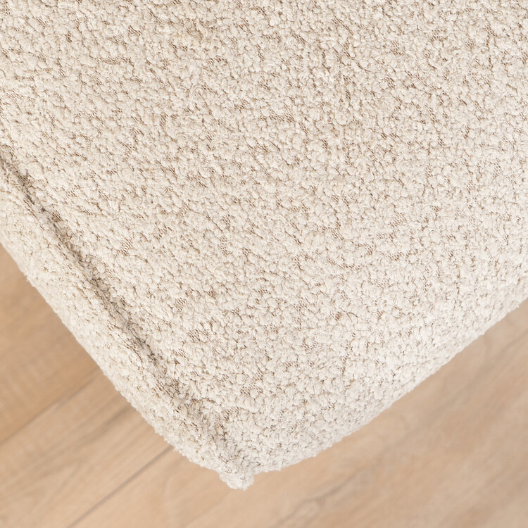 Scandinavische hocker Vegas bouclé beige