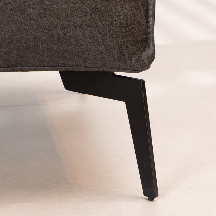 Industriële hocker Vegas eco-leer antraciet