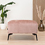Hocker Vegas stof chenille roze