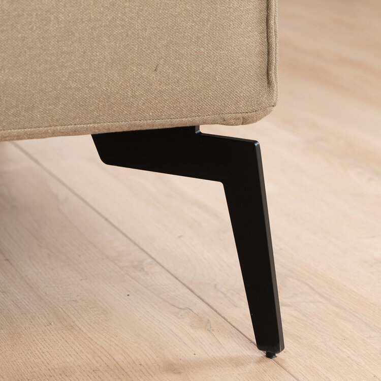 Scandinavische hocker Vegas polyester stof taupe