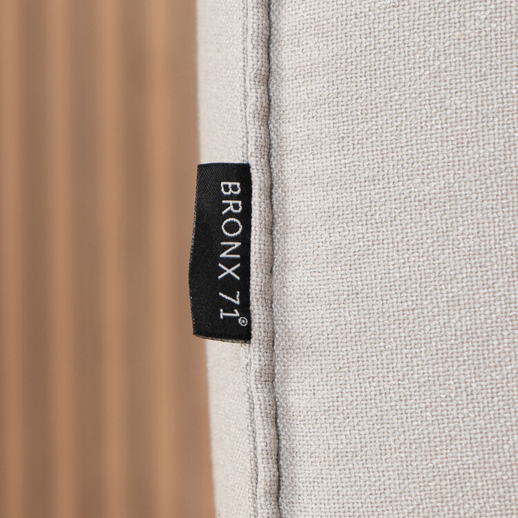 Scandinavische hocker Vegas stof grijs