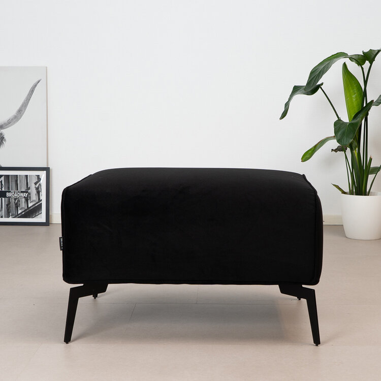 Hocker Vegas zwart velvet