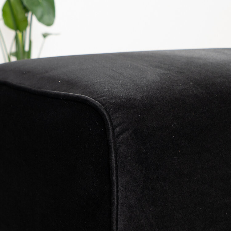 Hocker Vegas zwart velvet
