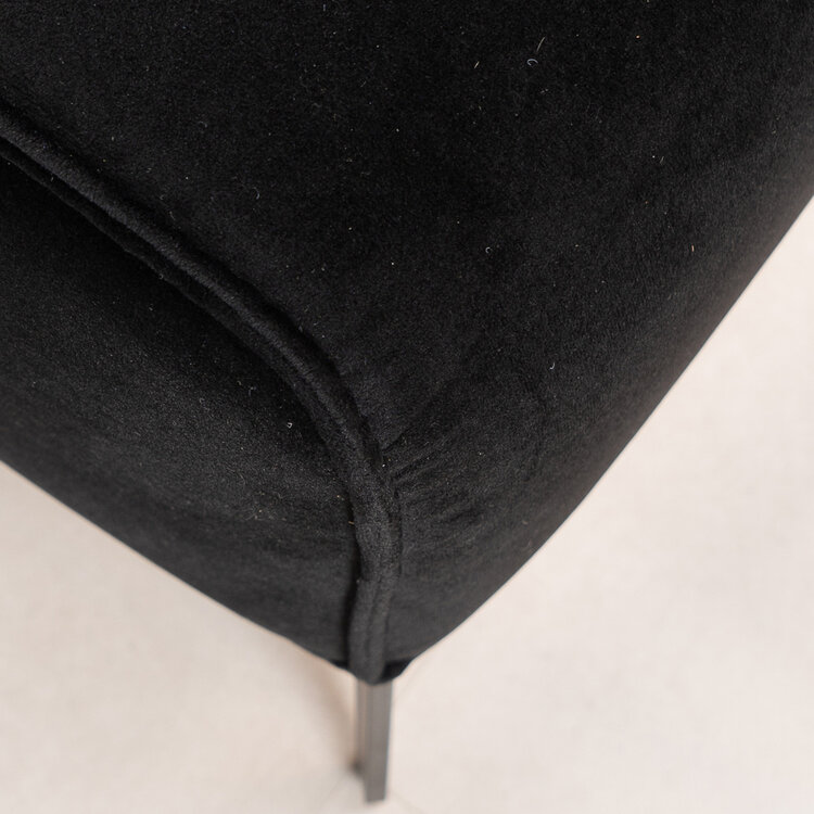 Hocker Vegas zwart velvet