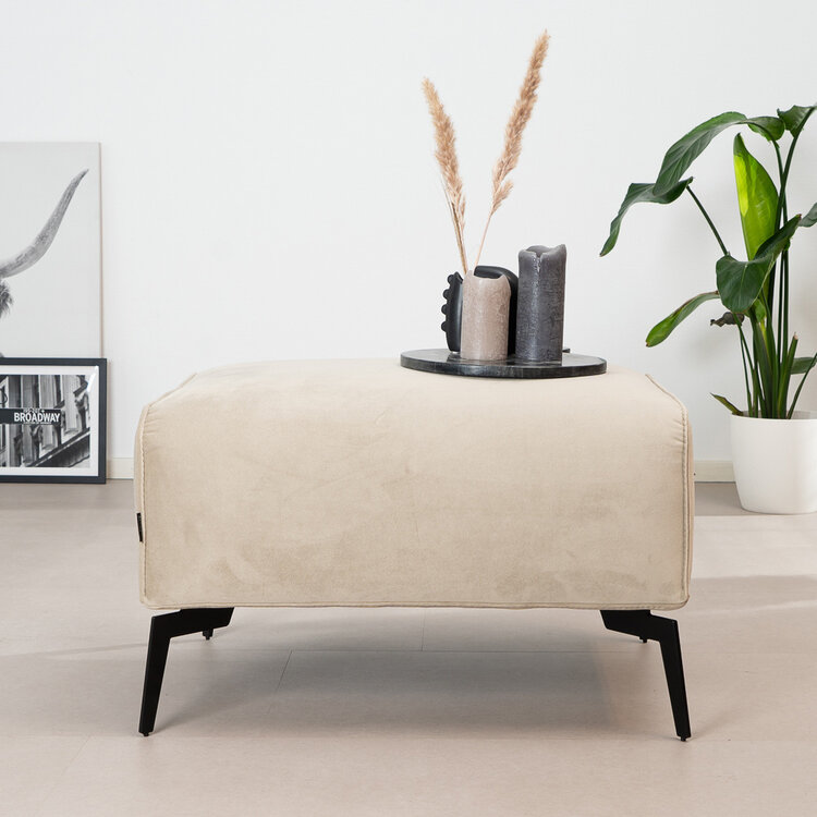 Hocker Vegas beige velvet