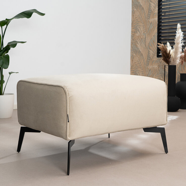 Hocker Vegas beige velvet