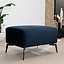 Hocker Vegas blauw stof velvet