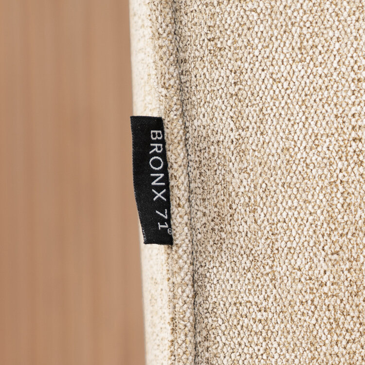 Scandinavische hocker Vegas taupe stof gemêleerd