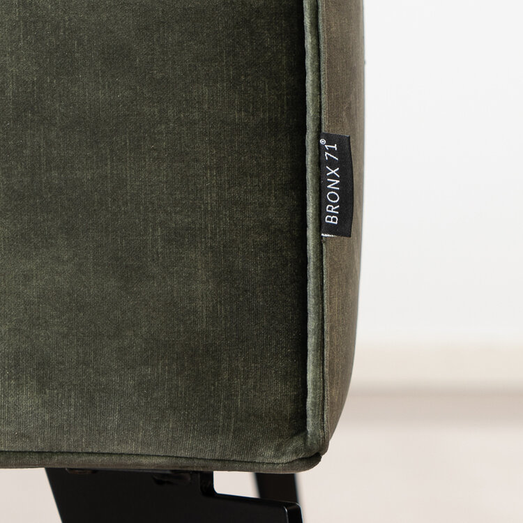 Hocker Vegas velvet donkergroen