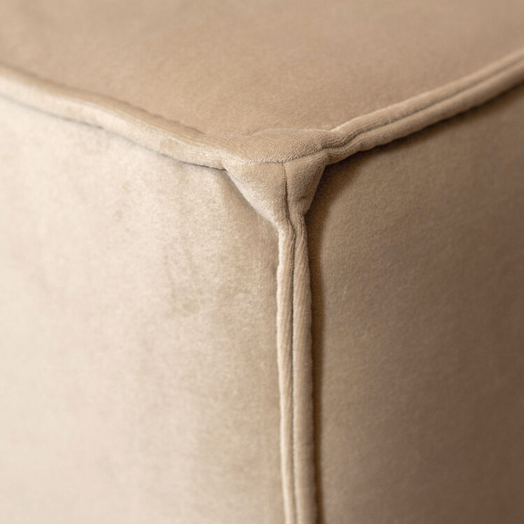 Hocker Memphis velvet beige