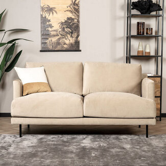 Velvet bank 2,5-zits Denver beige
