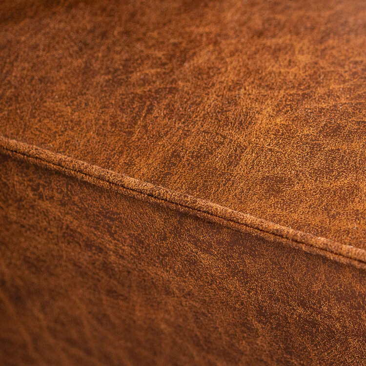 Industriële hoekbank Kansas eco-leer cognac links