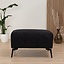 Scandinavische hocker Vegas bouclé zwart