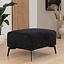 Scandinavische hocker Vegas bouclé zwart