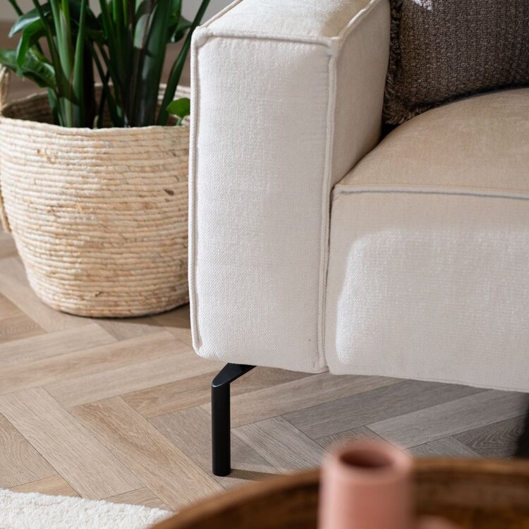 Hoekbank Kansas stof gemêleerd beige rechts