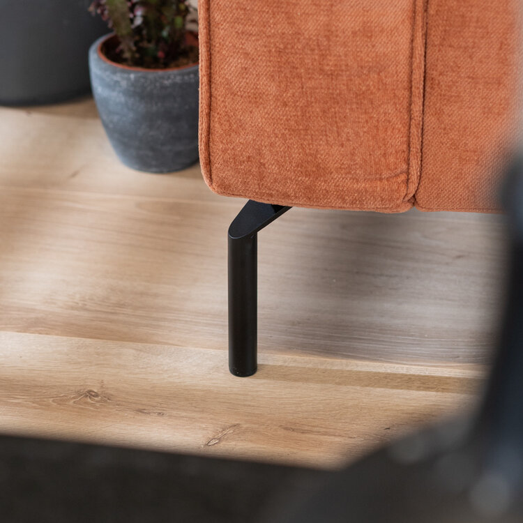 Hoekbank Kansas stof gemêleerd terracotta rechts