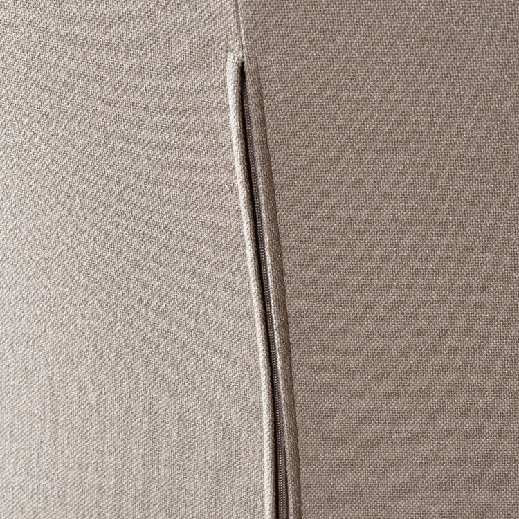 Eetkamerstoel met wieltjes Isak taupe gerecyclede stof