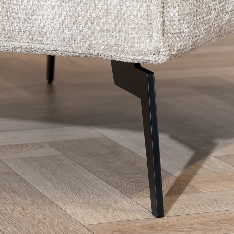 Hocker Vegas taupe stof chenille