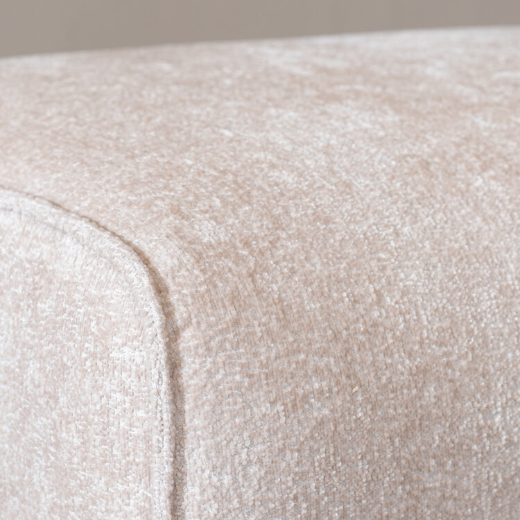 Hocker Vegas stof chenille wit