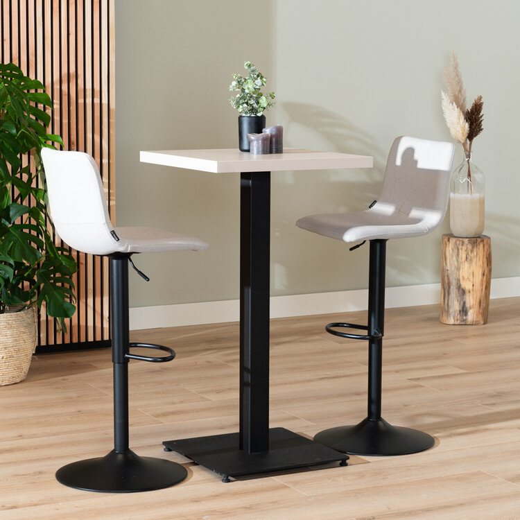 Bartafel Nils melamine beige 60 x 60 x 109 cm