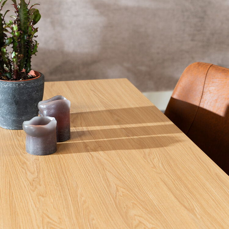 Eettafel Nils melamine eiken 140 x 80 cm