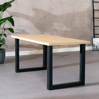 Eettafel Alec melamine eiken 160 x 80 cm
