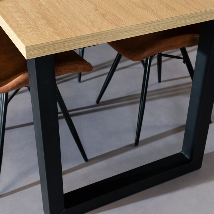 Eettafel Alec melamine eiken 160 x 80 cm
