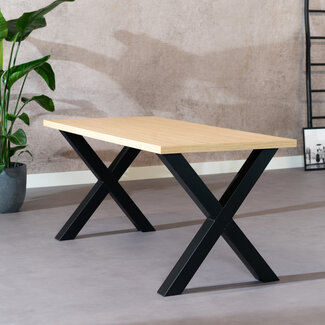 Eettafel Bodo melamine eiken 160 x 80 cm