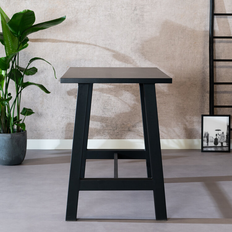 Bartafel Disa melamine zwart 140 x 80 x 106 cm