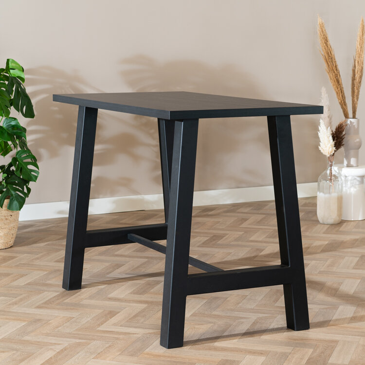 Bartafel Disa melamine zwart 140 x 80 x 106 cm