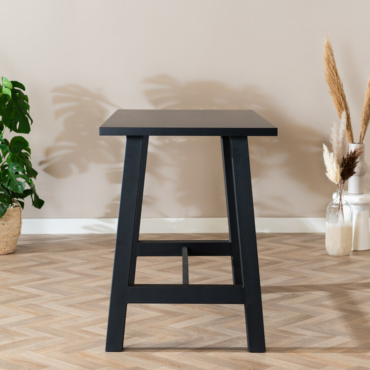 Bartafel Disa melamine zwart 160 x 80 x 109 cm