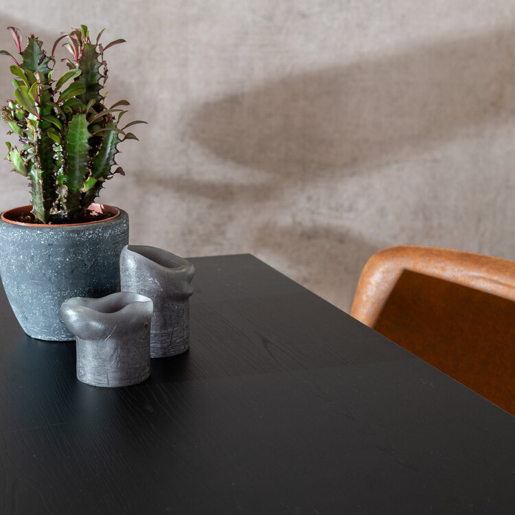 Bartafel Disa melamine zwart 160 x 80 x 109 cm